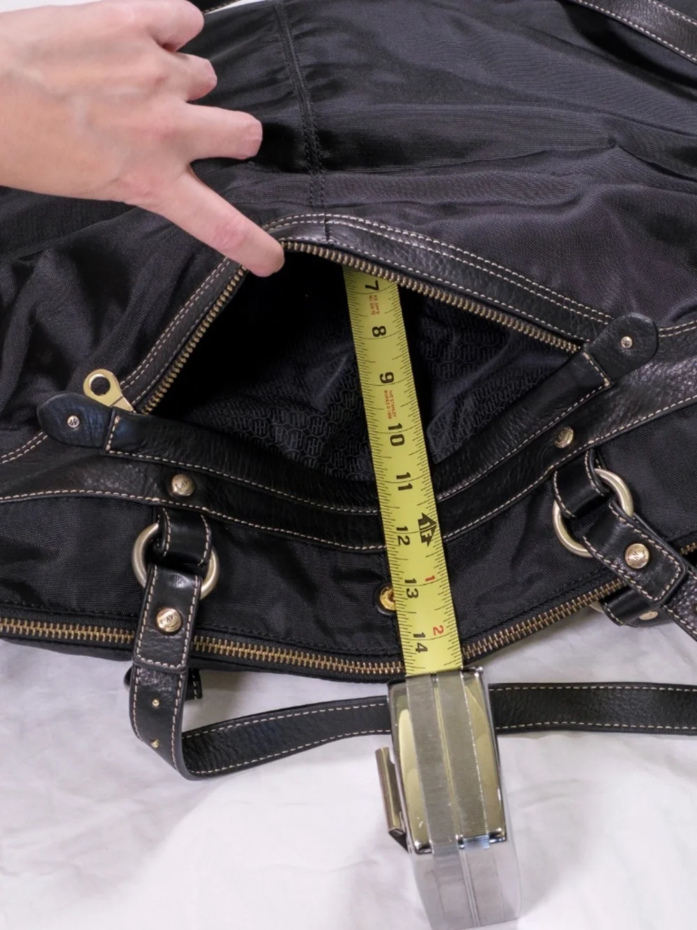 Hayden Harnett Black Nylon Flight Bag